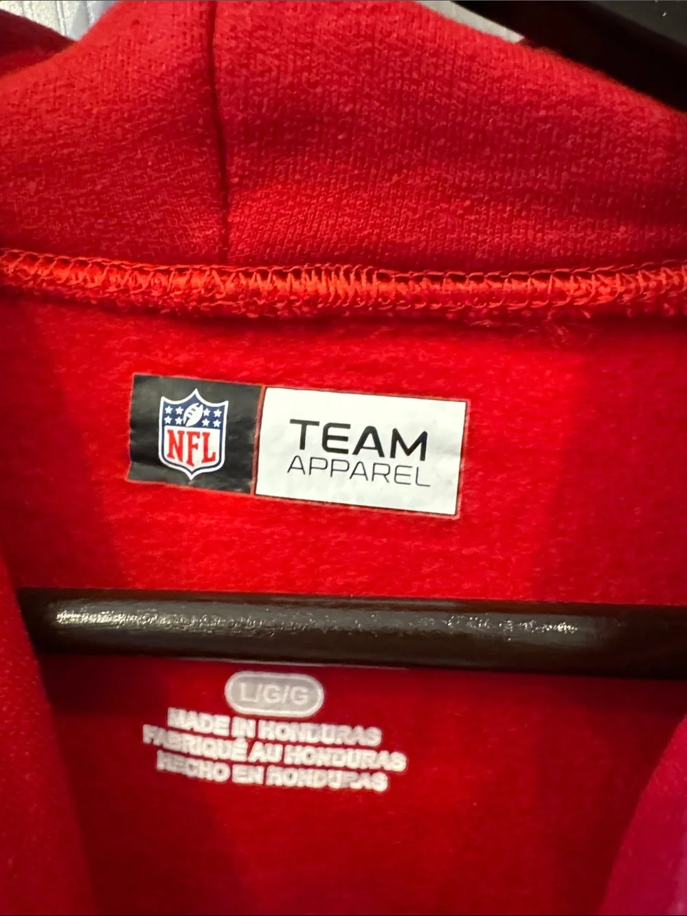 Team Apparel Red Falcons Logo Crewneck Hoodie